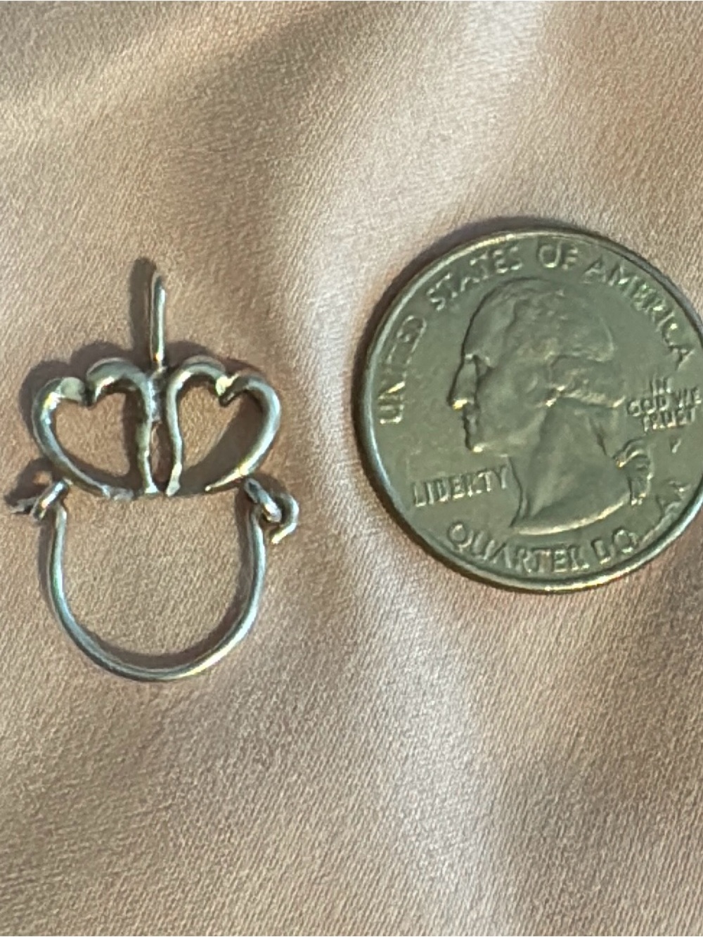 Sterling Silver Vintage Charm Holder - Picture 2 of 5